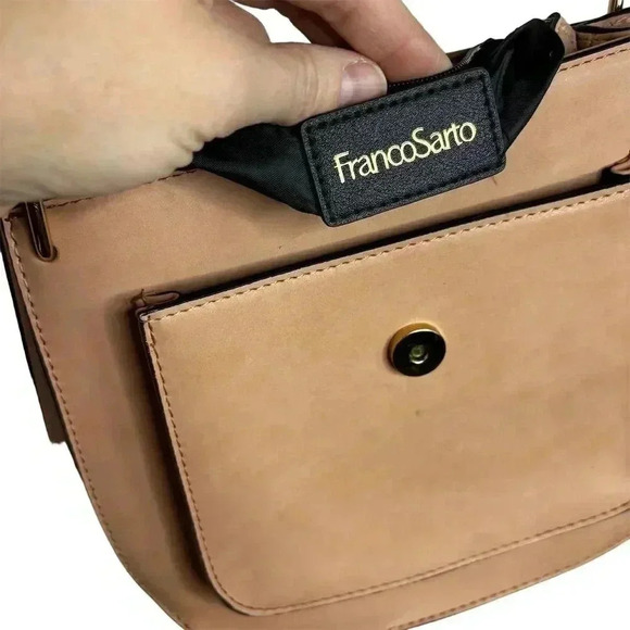 Franco Sarto Women's Pink Boho Crossbody Handbag with Tassel - Picture 7 of 8